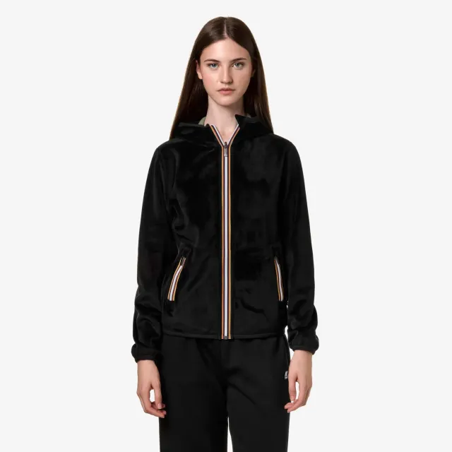 K-Way Lily Velour Polar fleece dama neagra reversibila