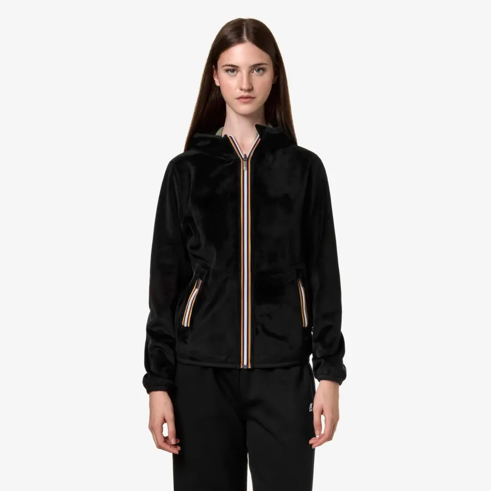 K-Way Lily Velour Polar fleece dama neagra reversibila