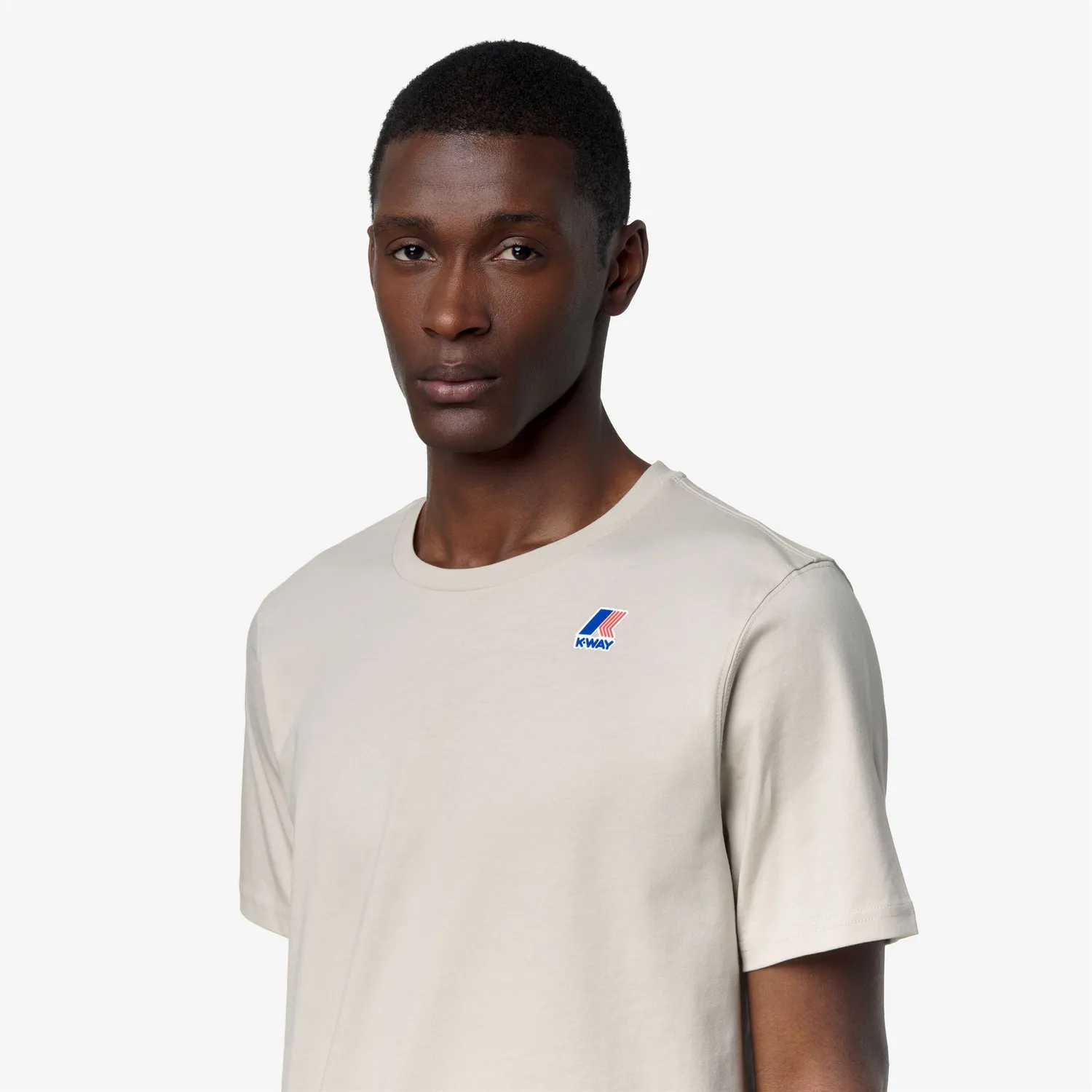 K-Way Leonide tricou unisex bej compact cu buzunar
