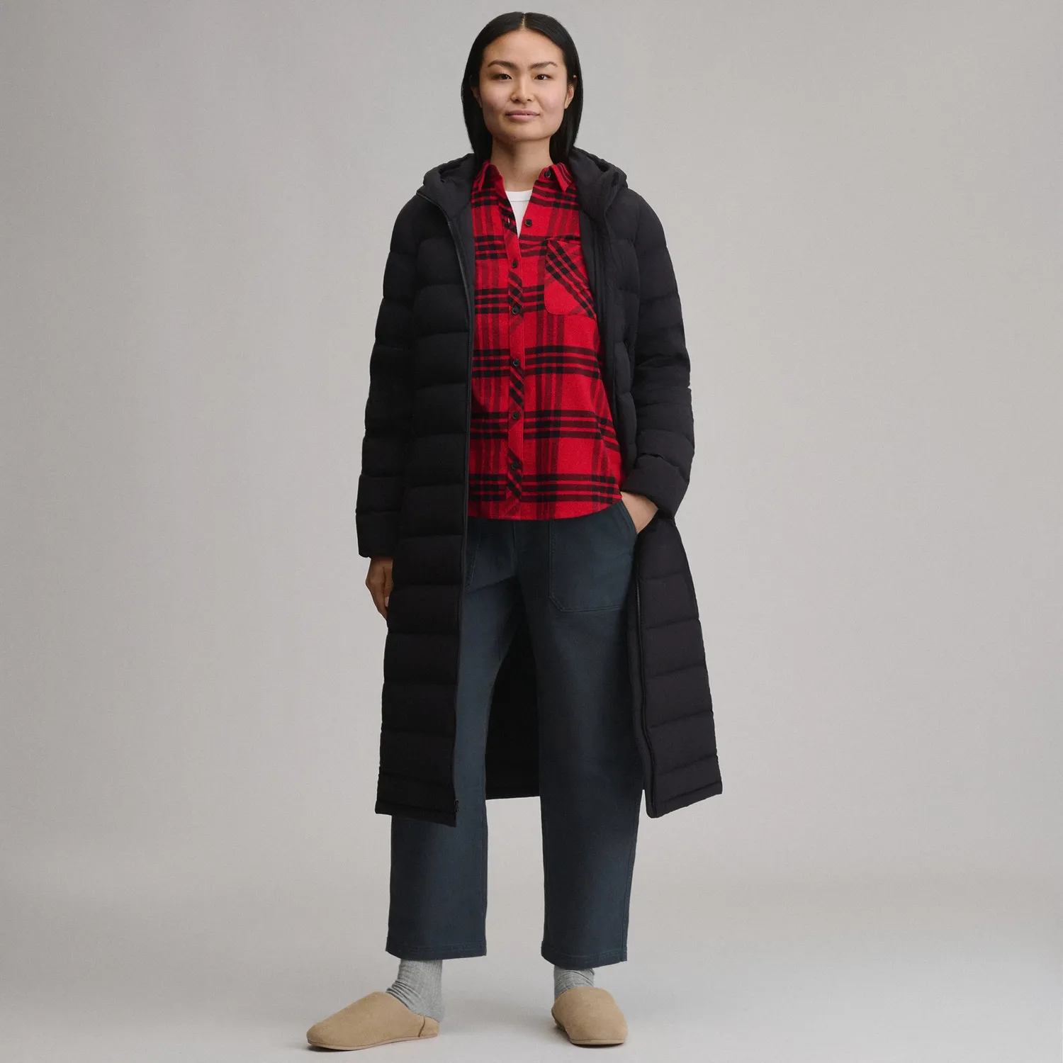 Eddie Bauer Stretch Down palton dama negru puf