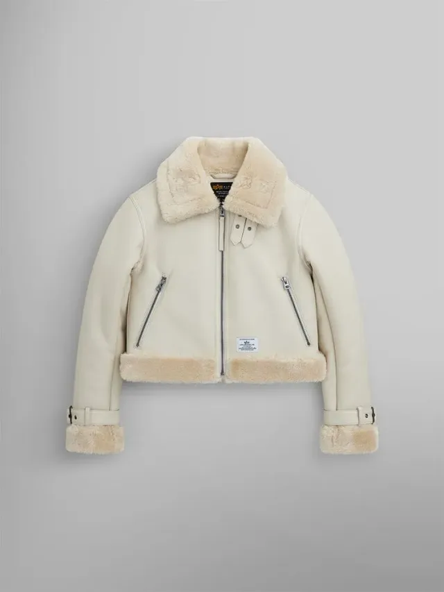 Alpha Industries RAF B3 Mod geaca dama limestone shearling