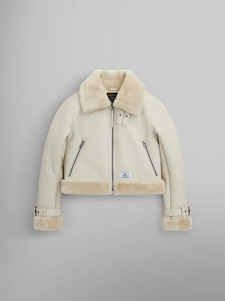 Alpha Industries RAF B3 Mod geaca dama limestone shearling