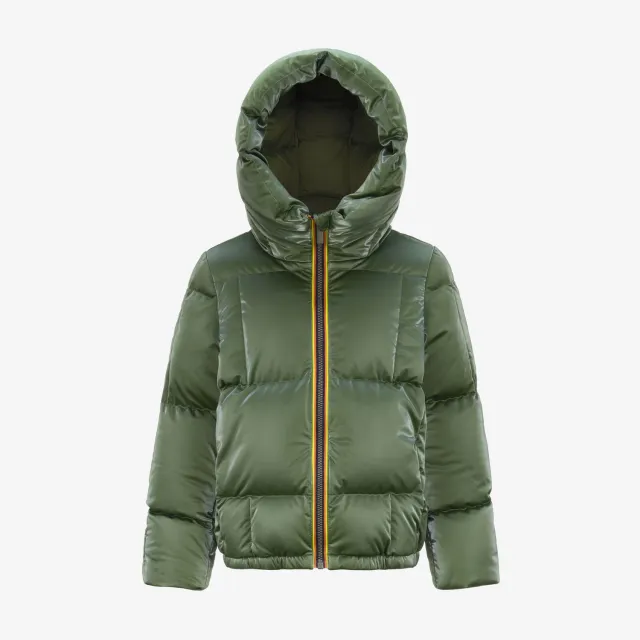 K-Way Esonne geaca fete Green Metal cu puf