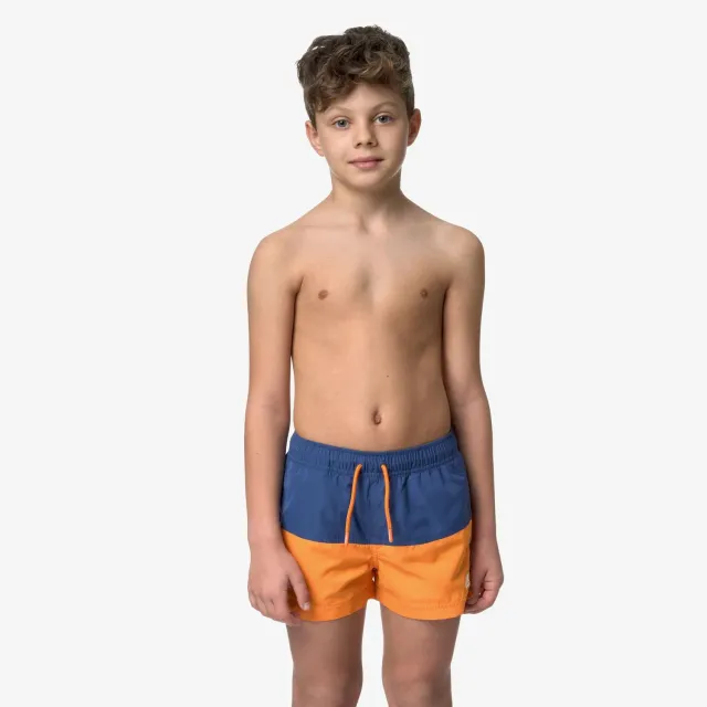 K-Way Leslie sort baieti Blue Fiord-Orange Md boxer