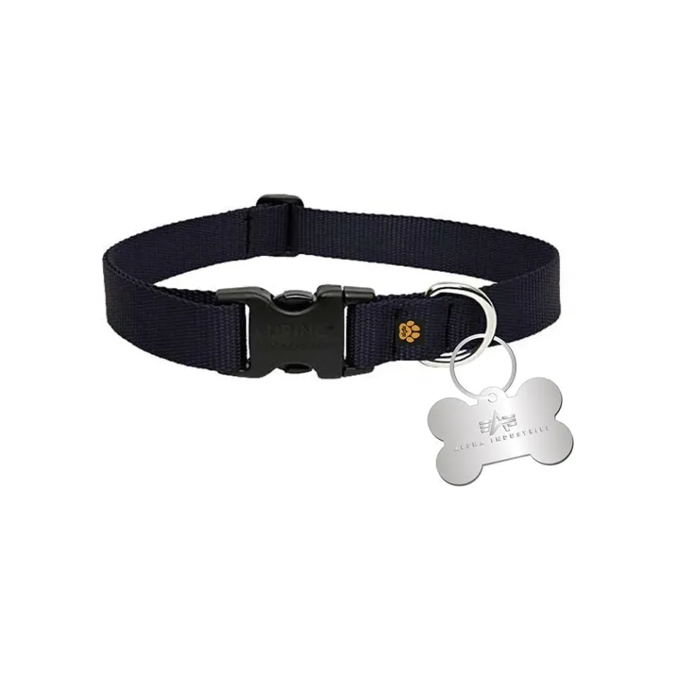 Alpha Industries Basic Dog Tag zgarda caine neagra S-L