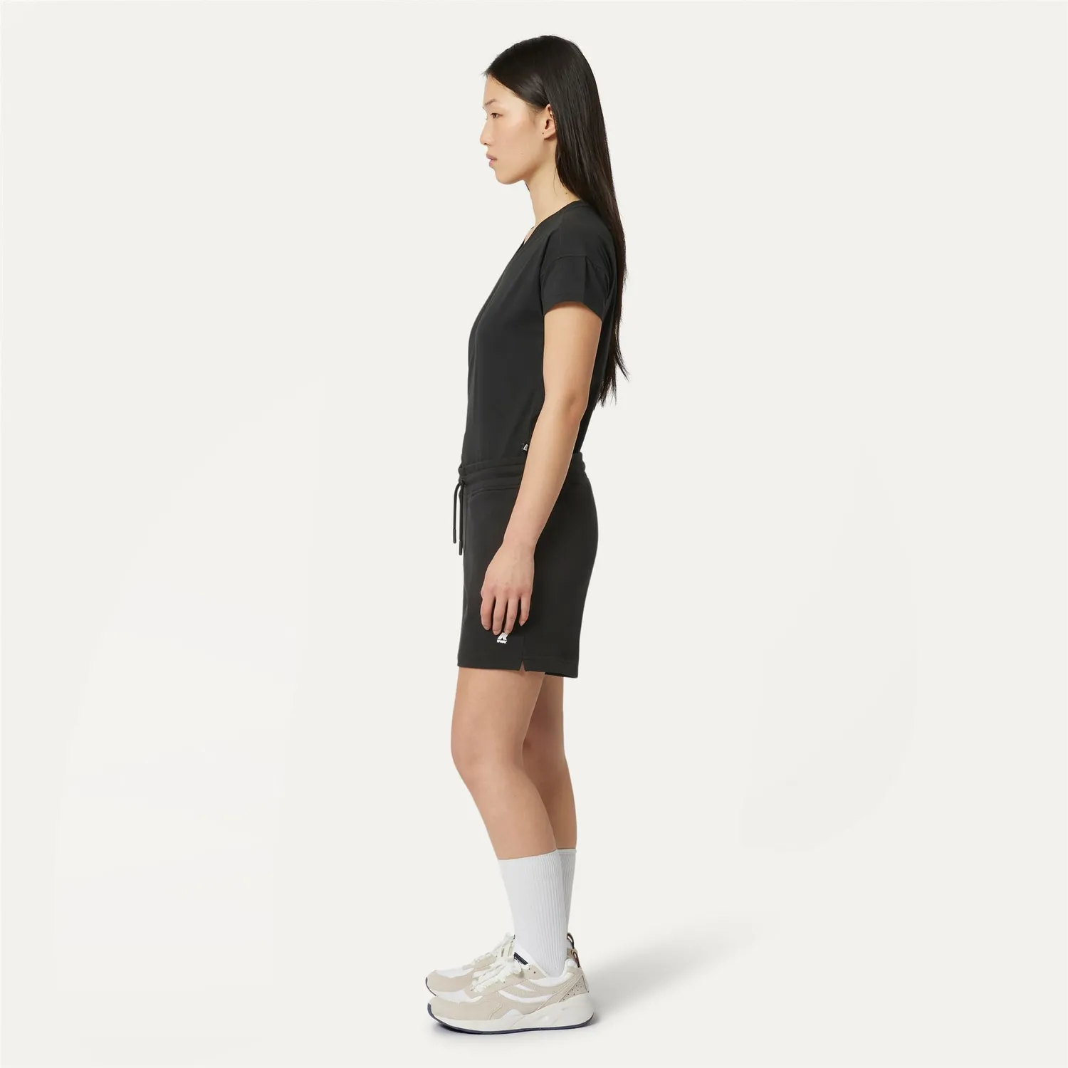 K-Way Rika pantaloni scurti negri bumbac dama