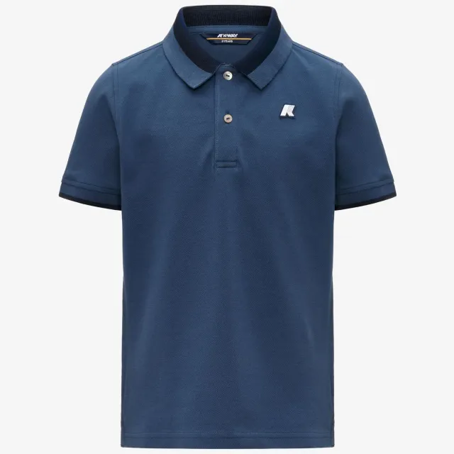 K-Way Ventoux Pique polo baieti Blue Insignia elastic
