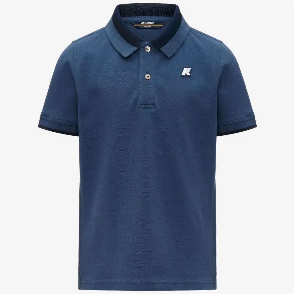 K-Way Ventoux Pique polo baieti Blue Insignia elastic