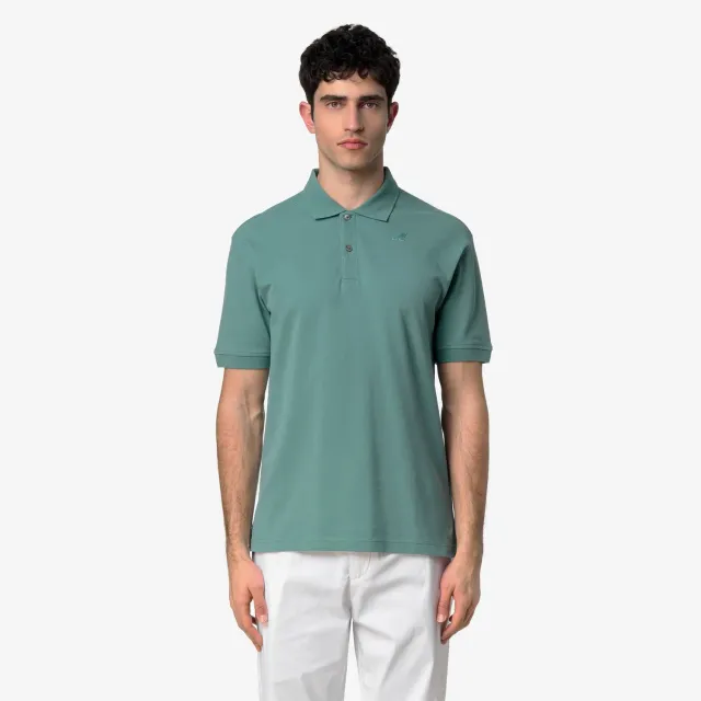 K-Way Simor polo bărbați verde mine bumbac