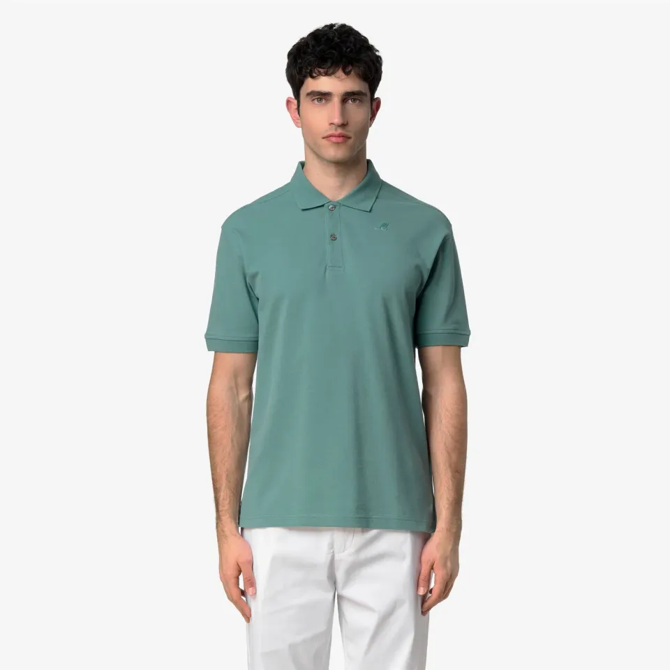 K-Way Simor polo bărbați verde mine bumbac