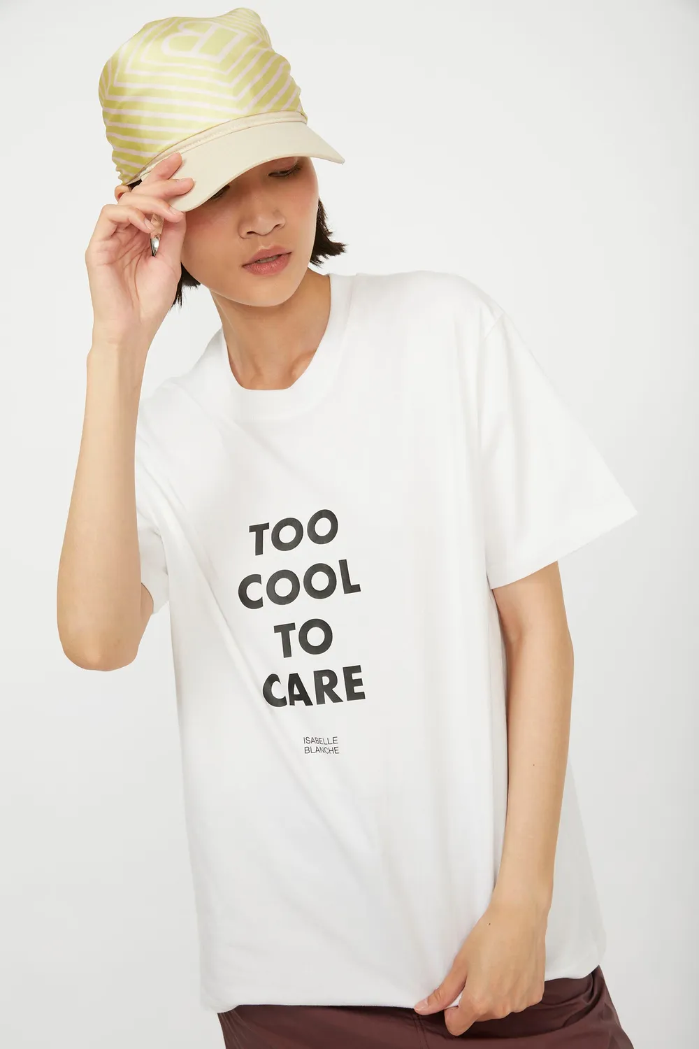 Isabelle Blanche tricou bumbac cement imprimeu M