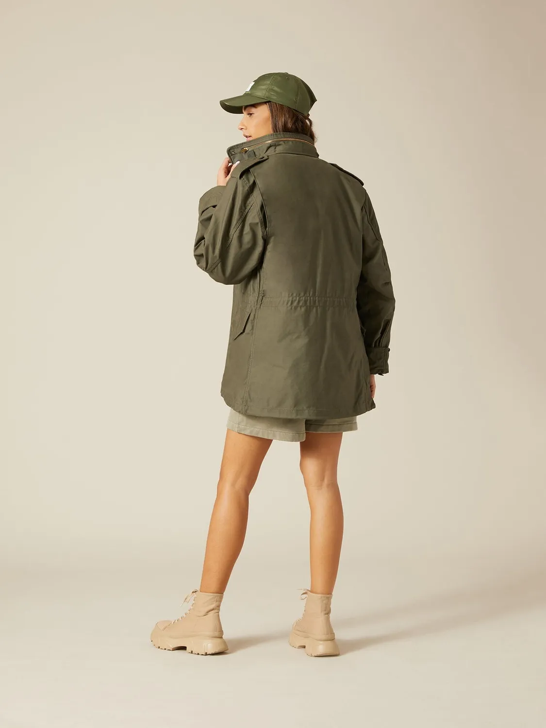 Alpha Industries M-65 geaca field olive lunga pana la coapsa