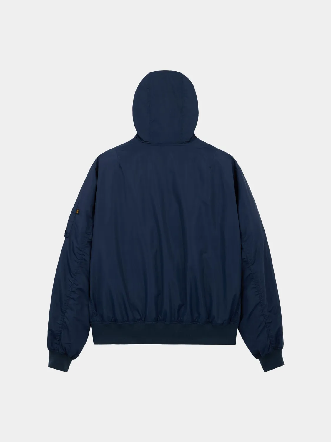 Alpha Industries L-2B Logo Hooded Hunter geaca Replica Blue impermeabila