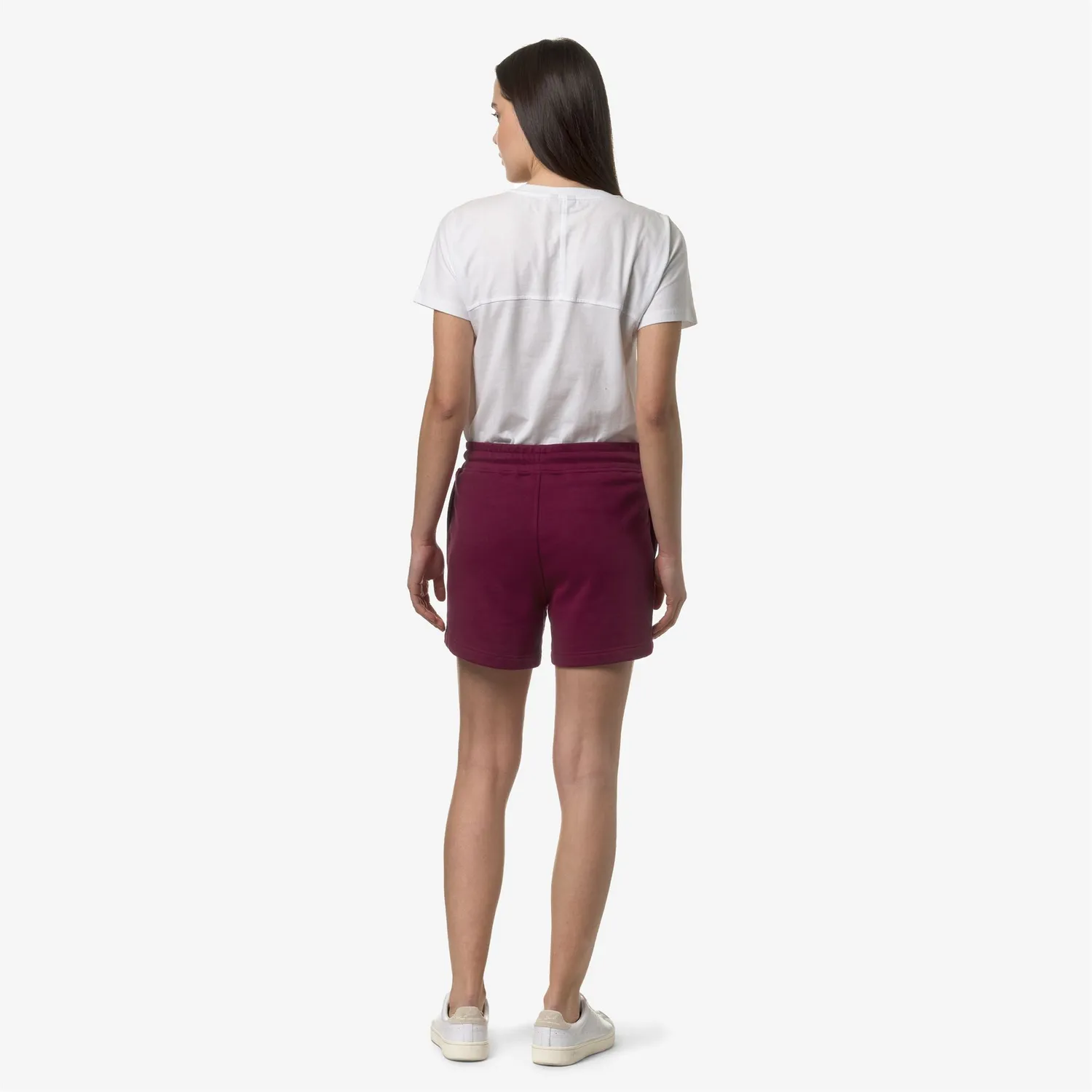 K-Way Rika K71229W pantaloni scurti rosu inchis bumbac