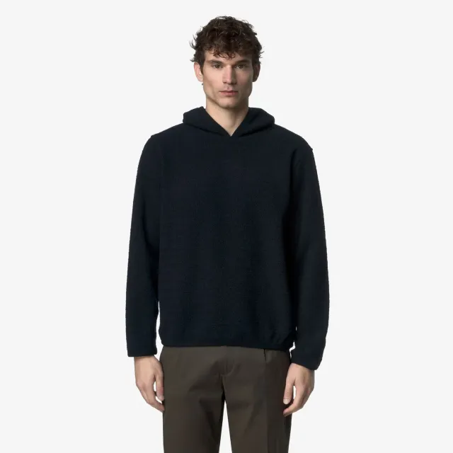 K-Way Aviron Wool Blend hanorac Blue Depth lână