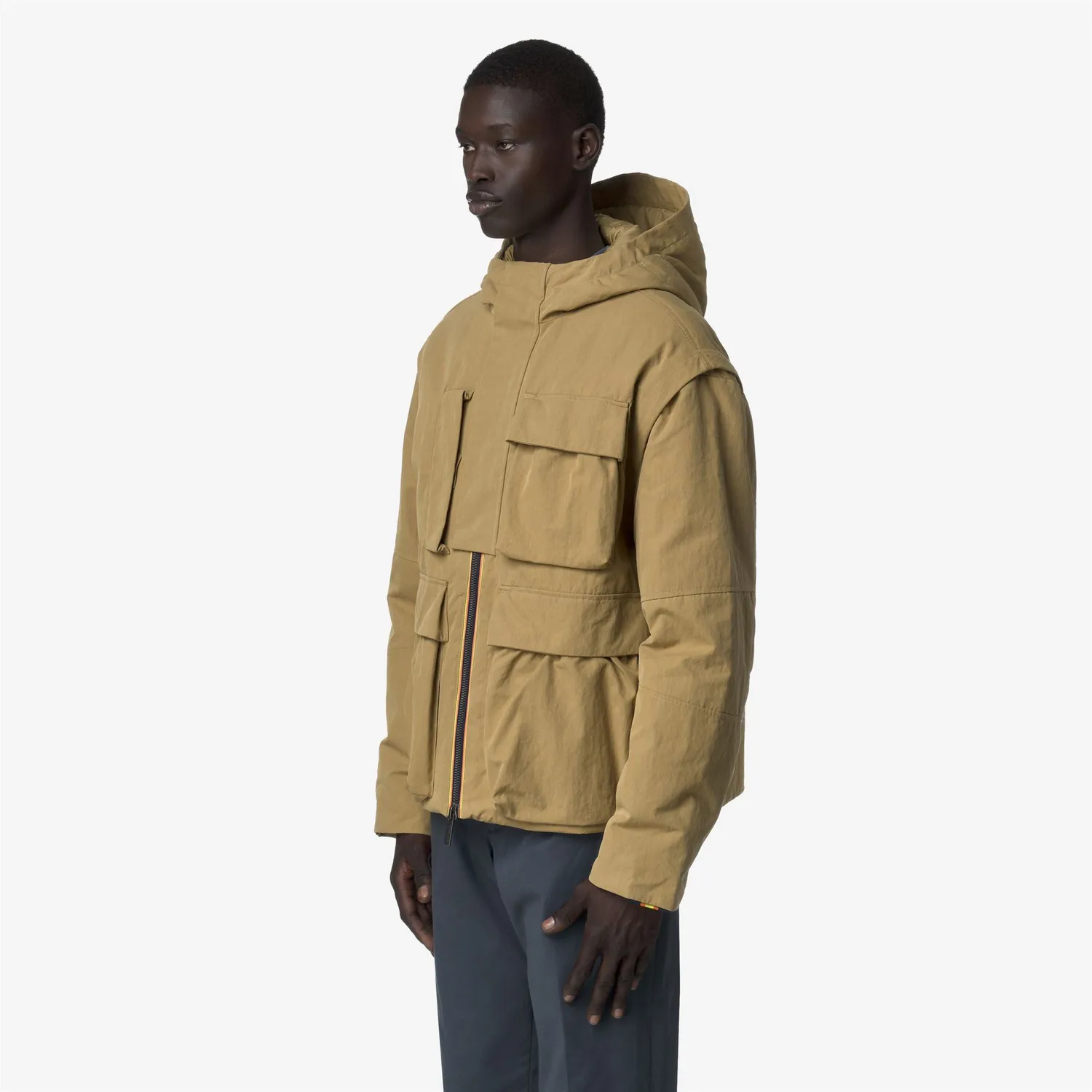K-Way Guillermo Cotton Feel geaca barbati bej scurta