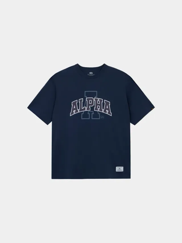Alpha Industries Collegiate A tricou albastru replica blue