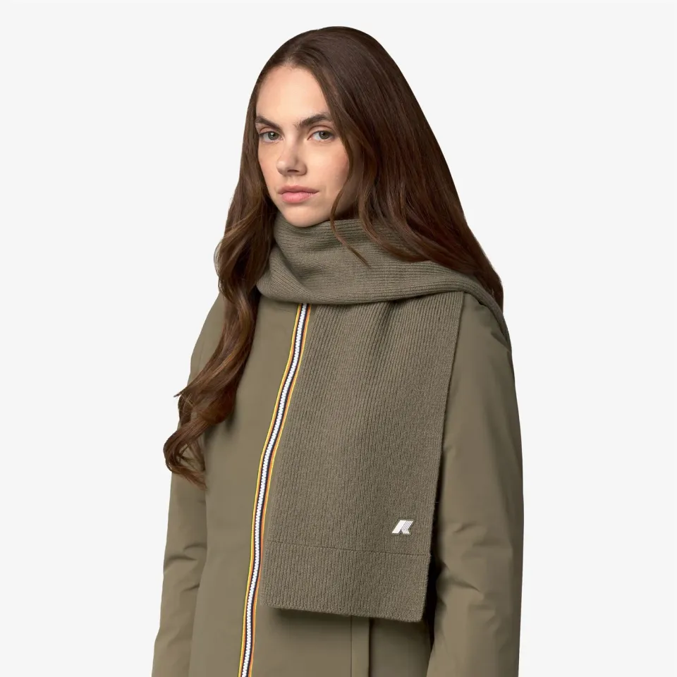 K-Way Etienne fular unisex verde lana pura