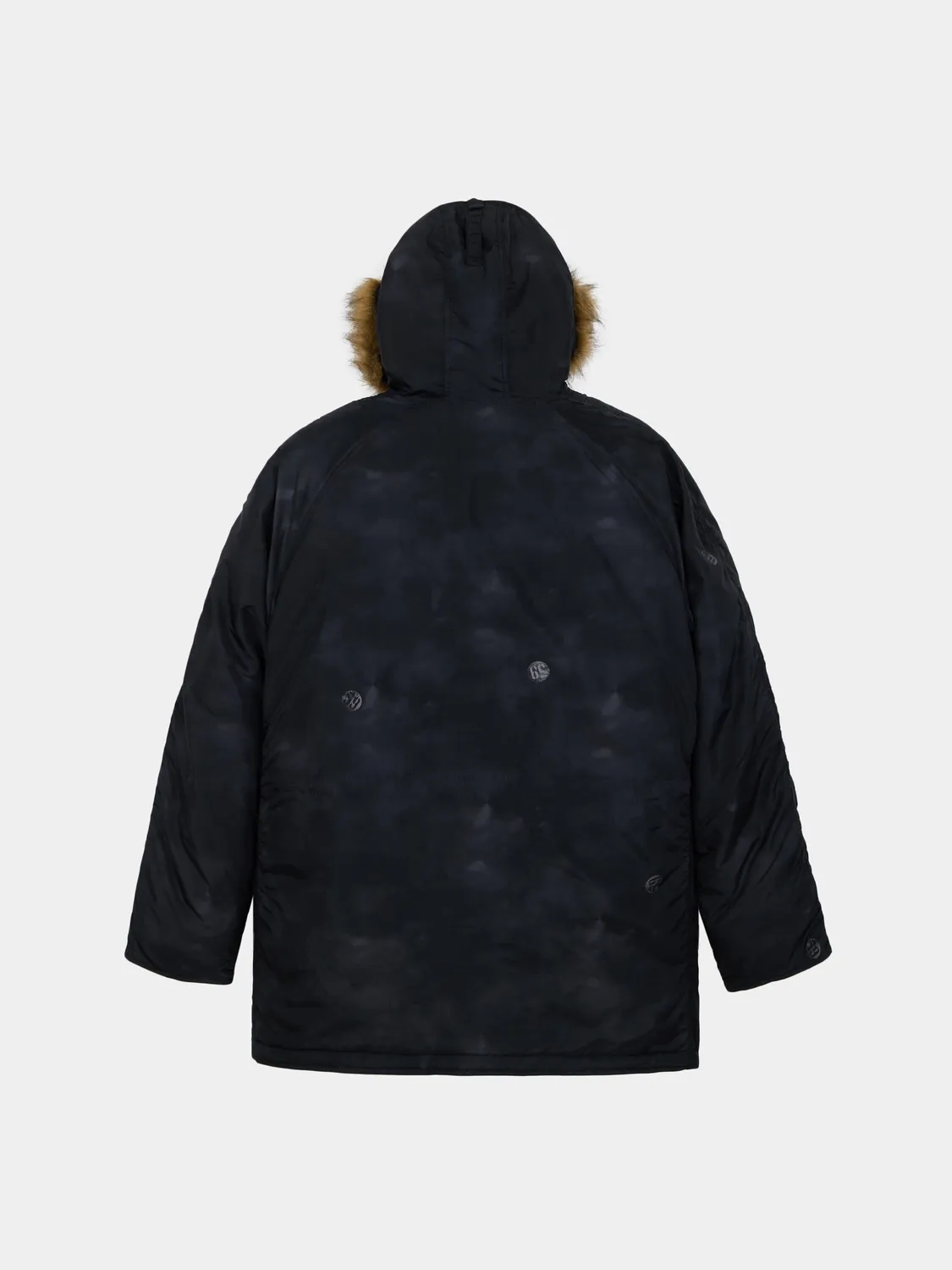 Alpha Industries N-3B Oxford palton negru vintage print