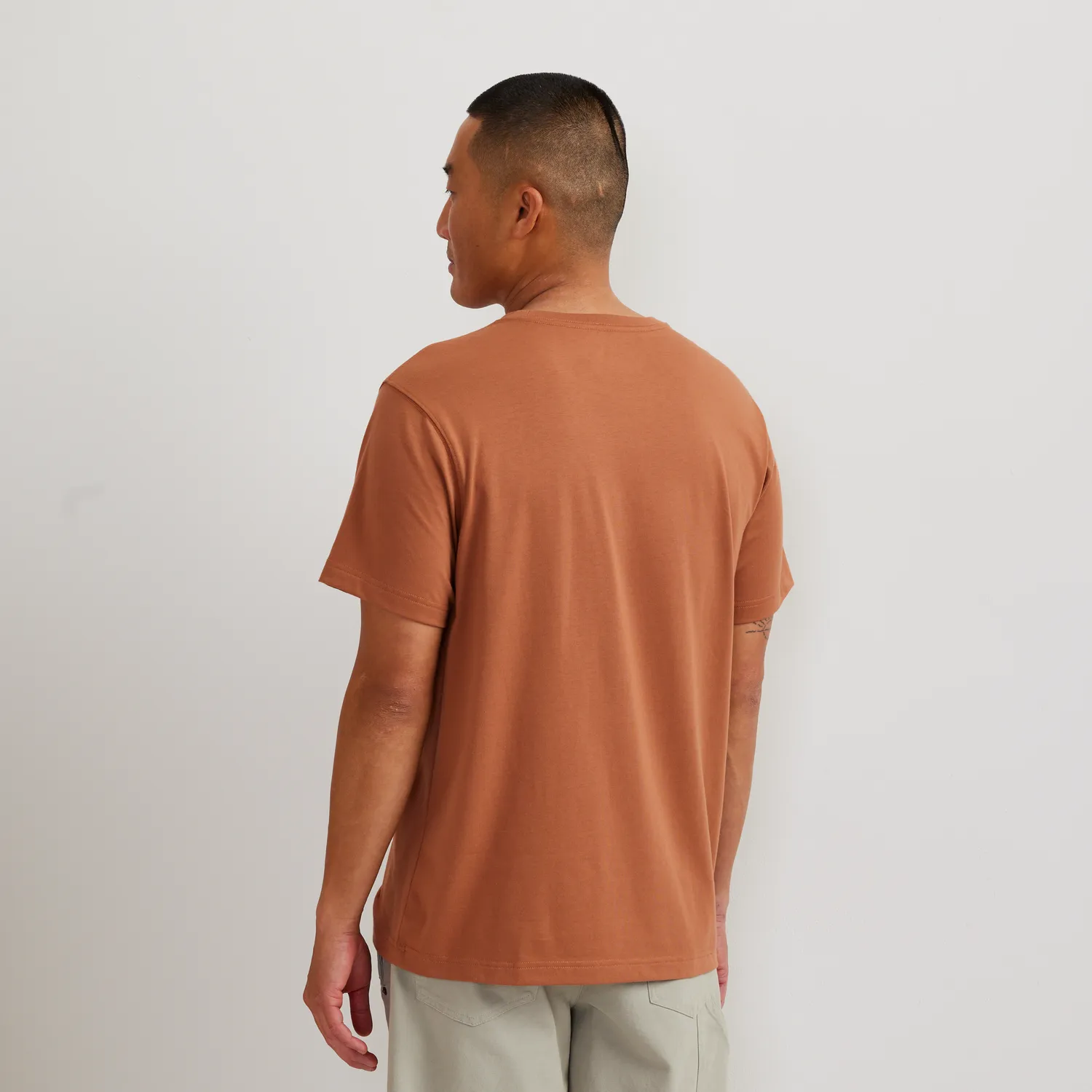 Eddie Bauer EB Salmon tricou barbati bej bumbac