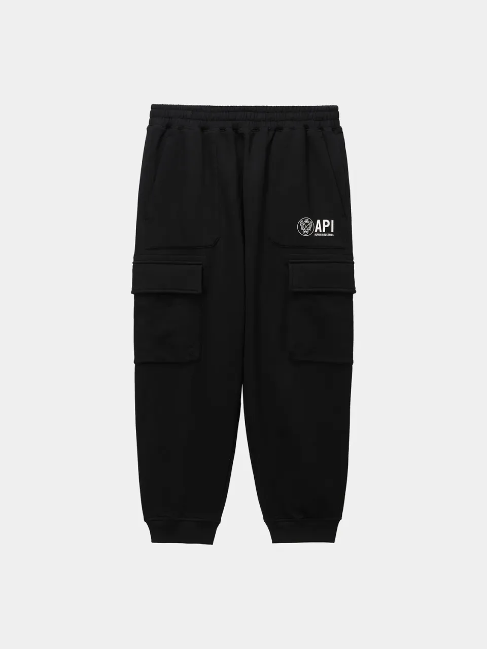 Alpha UNFRM Cargo Sweatpant pantaloni negri fleece