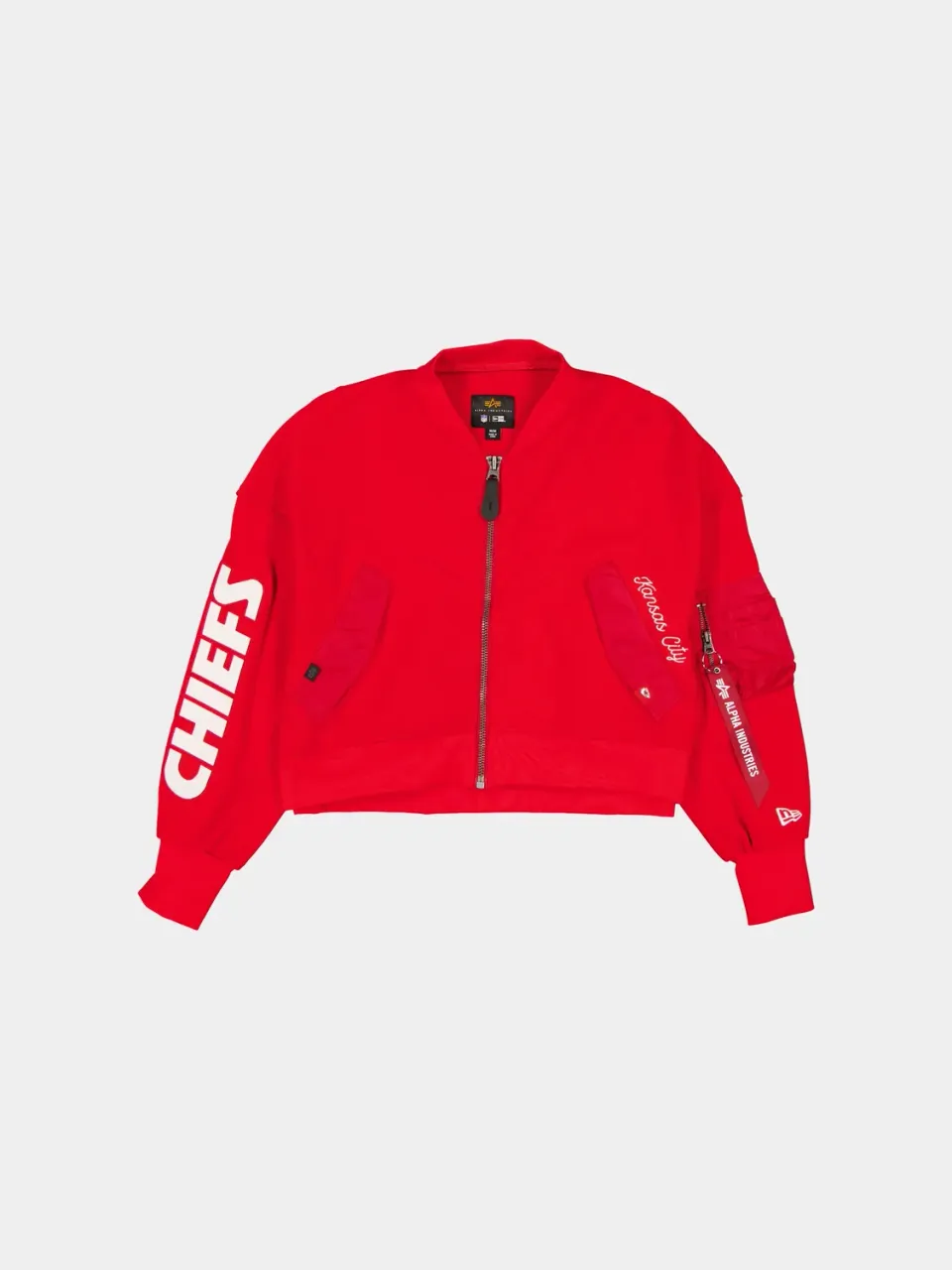 Alpha Industries L-2B French Terry geacă damă roșu bumbac