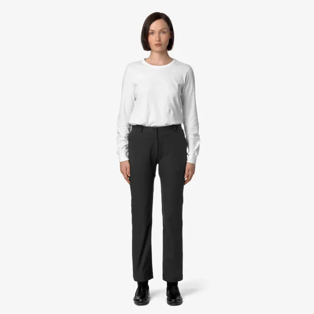 K-Way Elaise Twill Peach pantaloni dama Black Pure chino