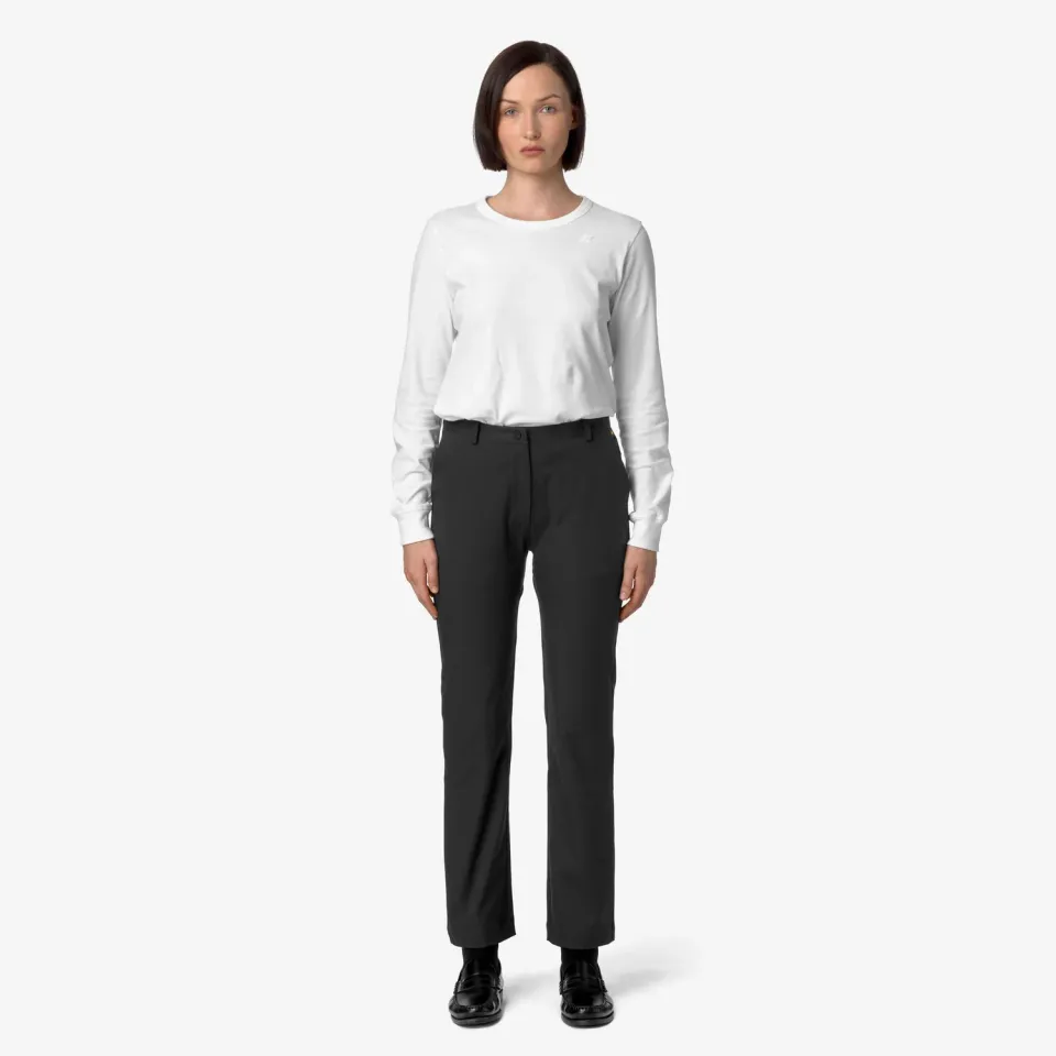 K-Way Elaise Twill Peach pantaloni dama Black Pure chino