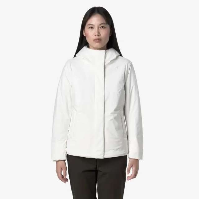 K-Way Lil Soft Touch Marmotta geaca dama alb-bej caldura medie