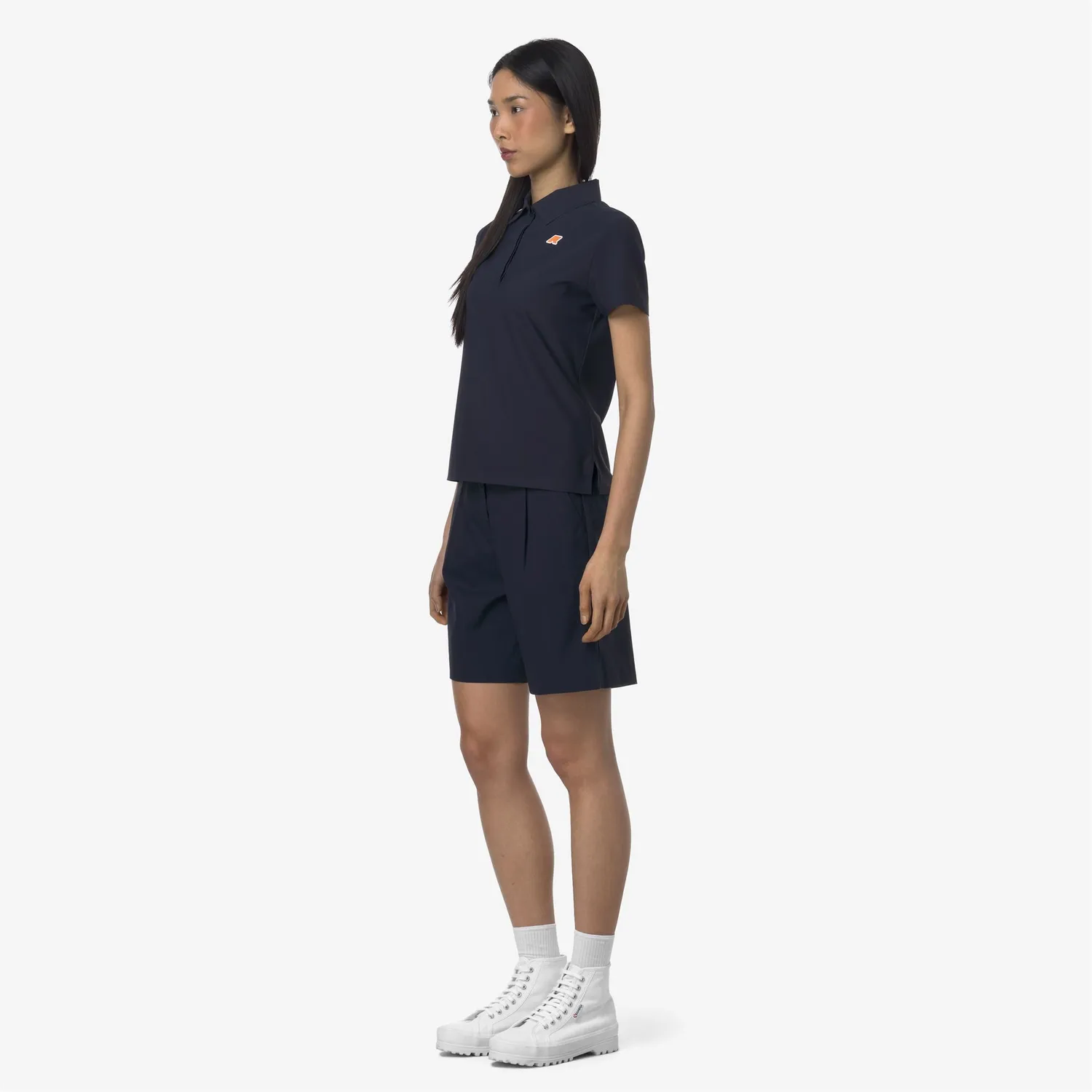 K-Way Nive Twill Tech Golf bermude femei albastru poplin