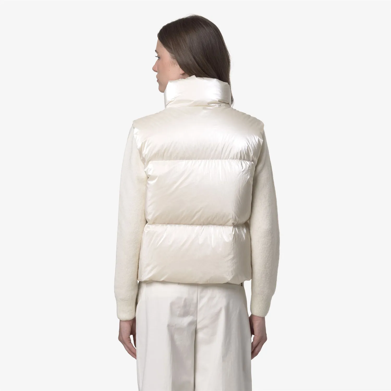 K-Way Thille Thermo Pearly vesta dama alba puf natural