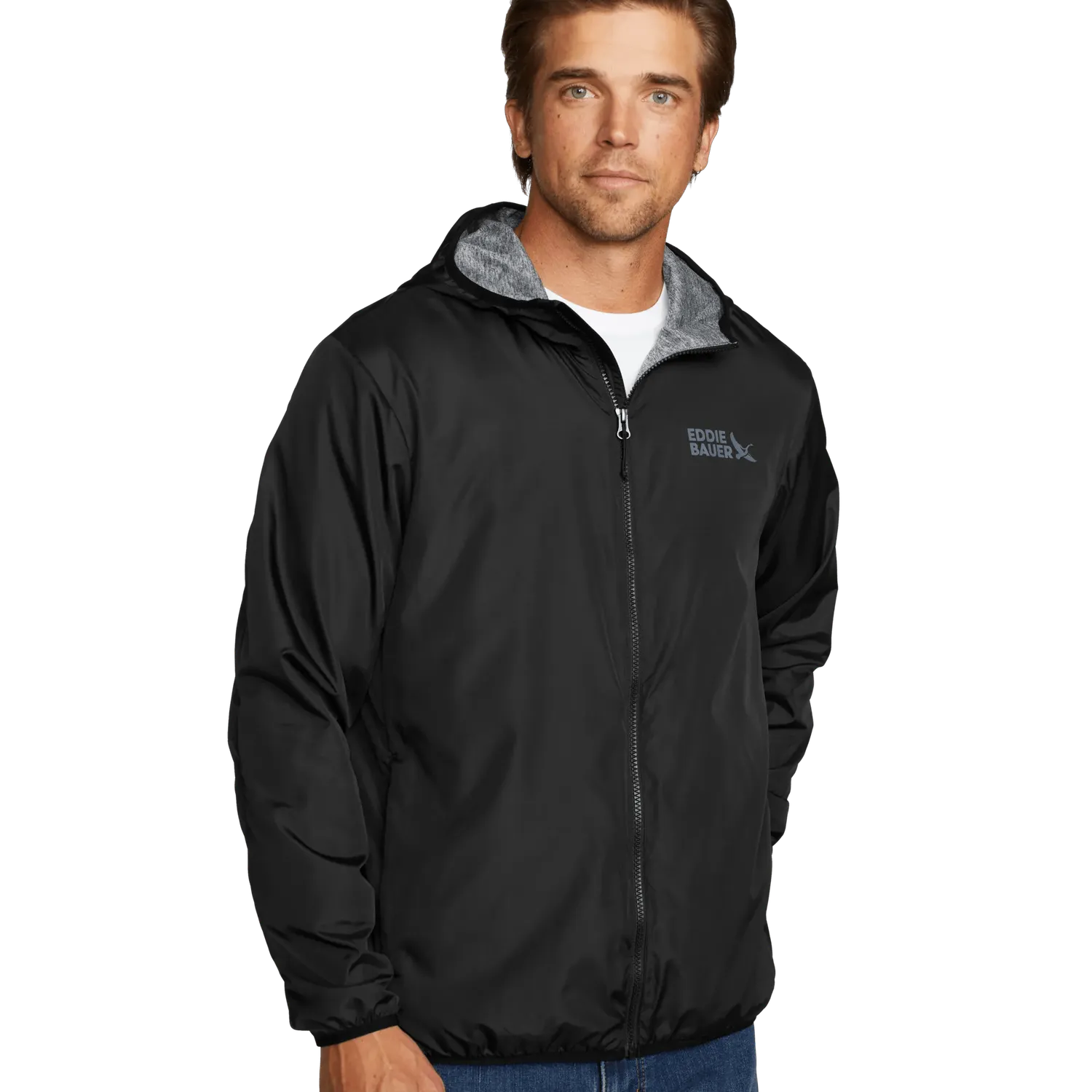Eddie Bauer Quilo Wind Jacket geaca neagra captusita