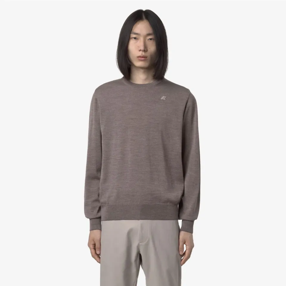 K-Way Sebastien Merino pulover barbati Beige Taupe lana