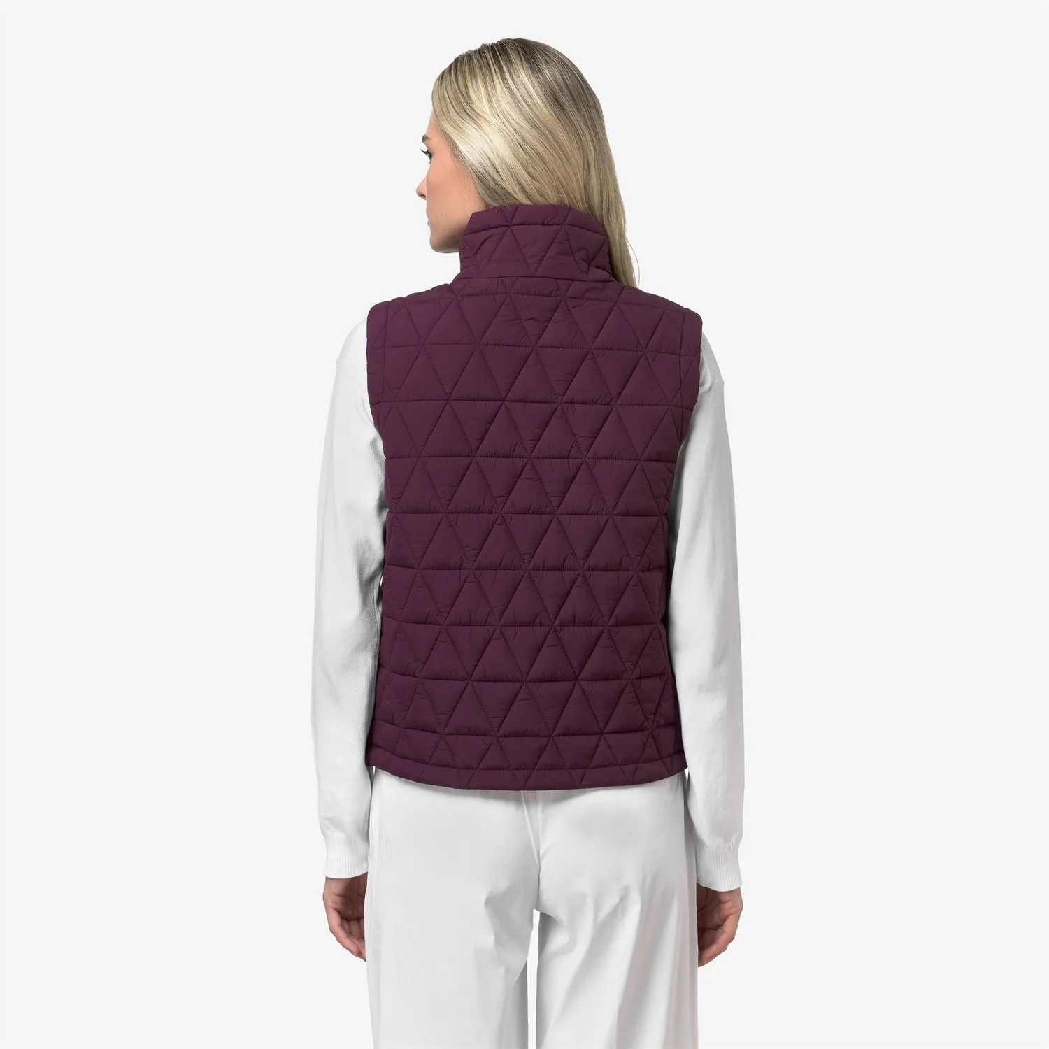 K-Way Satine Diamond Quilted vesta dama mov matlasata