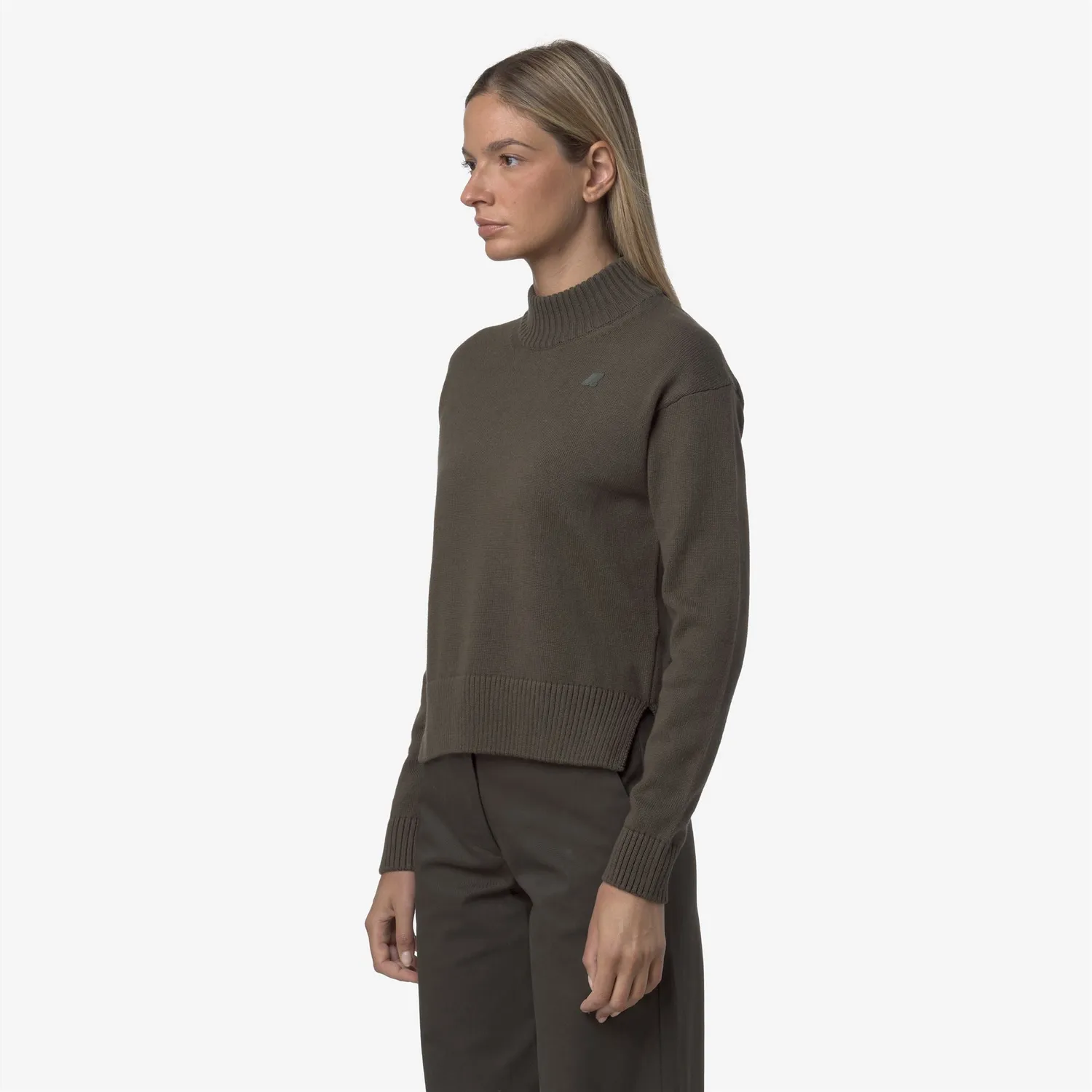 K-Way Agata Cotton Cashmere pulover verde damă