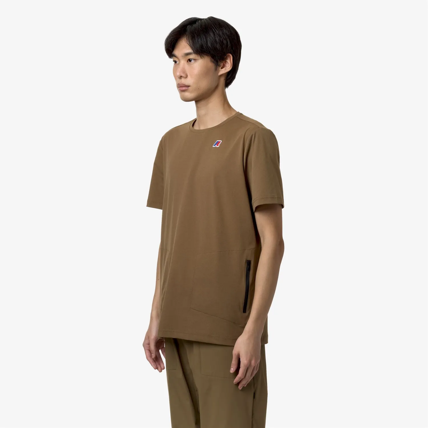 K-Way Seril Travel tricou unisex maro anti-UV pliabil