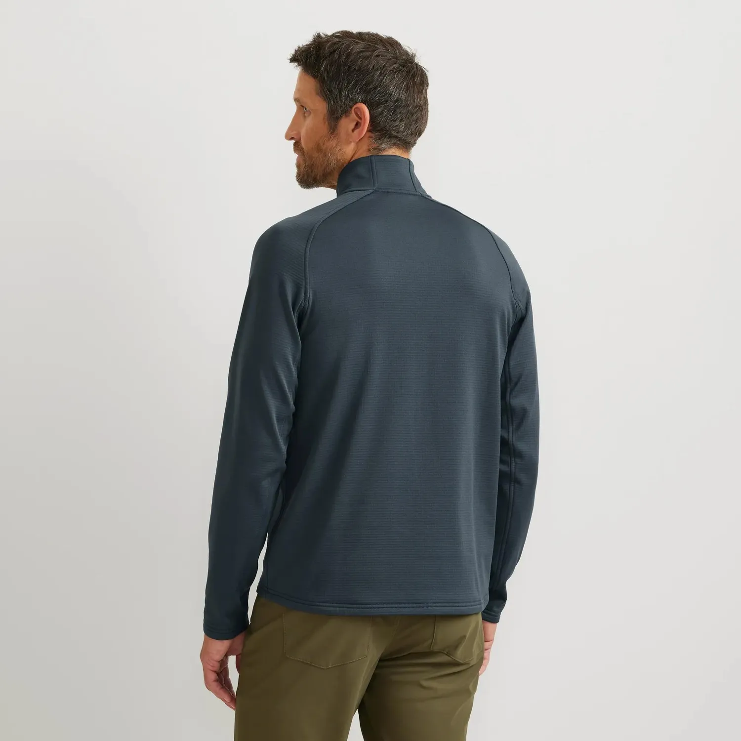 Eddie Bauer High Route Grid Fleece-Lined 1/2-Zip pulover Storm calduros