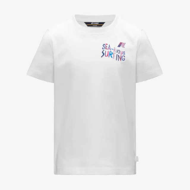 K-Way Odom Sea Rious tricou baieti alb din bumbac 180g