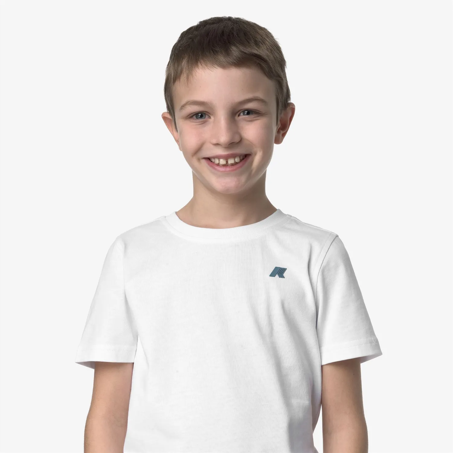 K-Way Odom K5136ZW tricou baieti alb bumbac