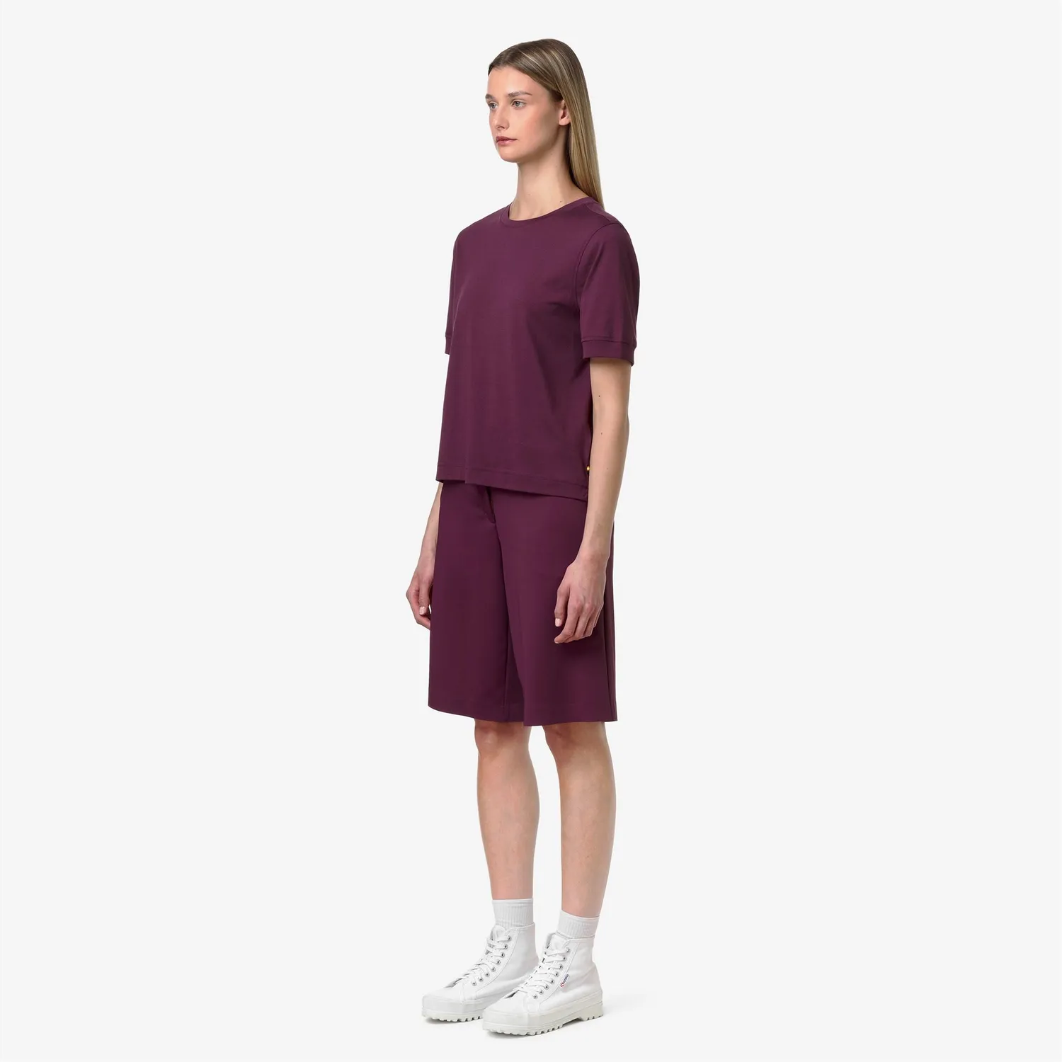 K-Way Gabillou tricou dama violet mauve wine bumbac-matase