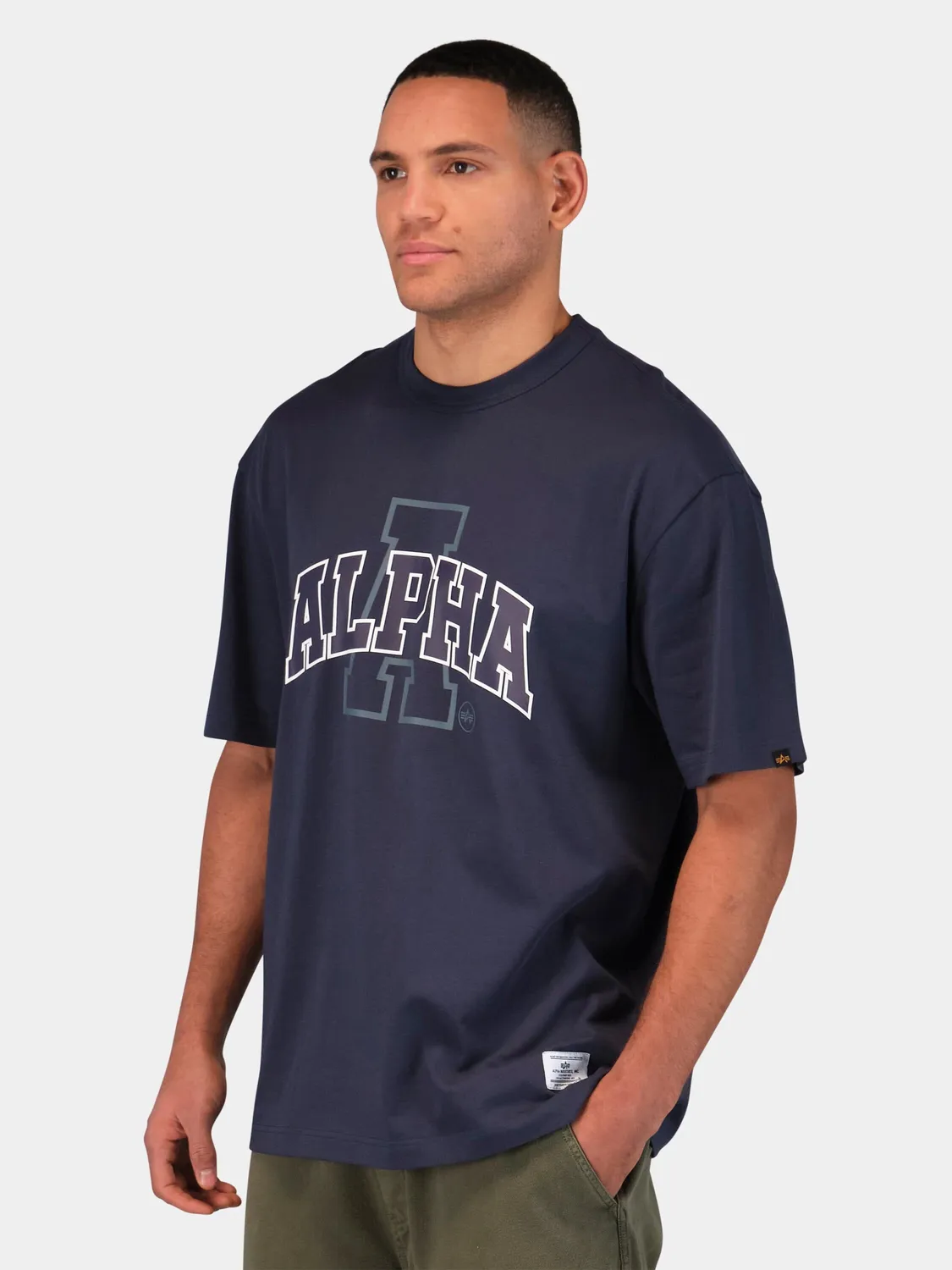 Alpha Industries Collegiate A tricou albastru replica blue