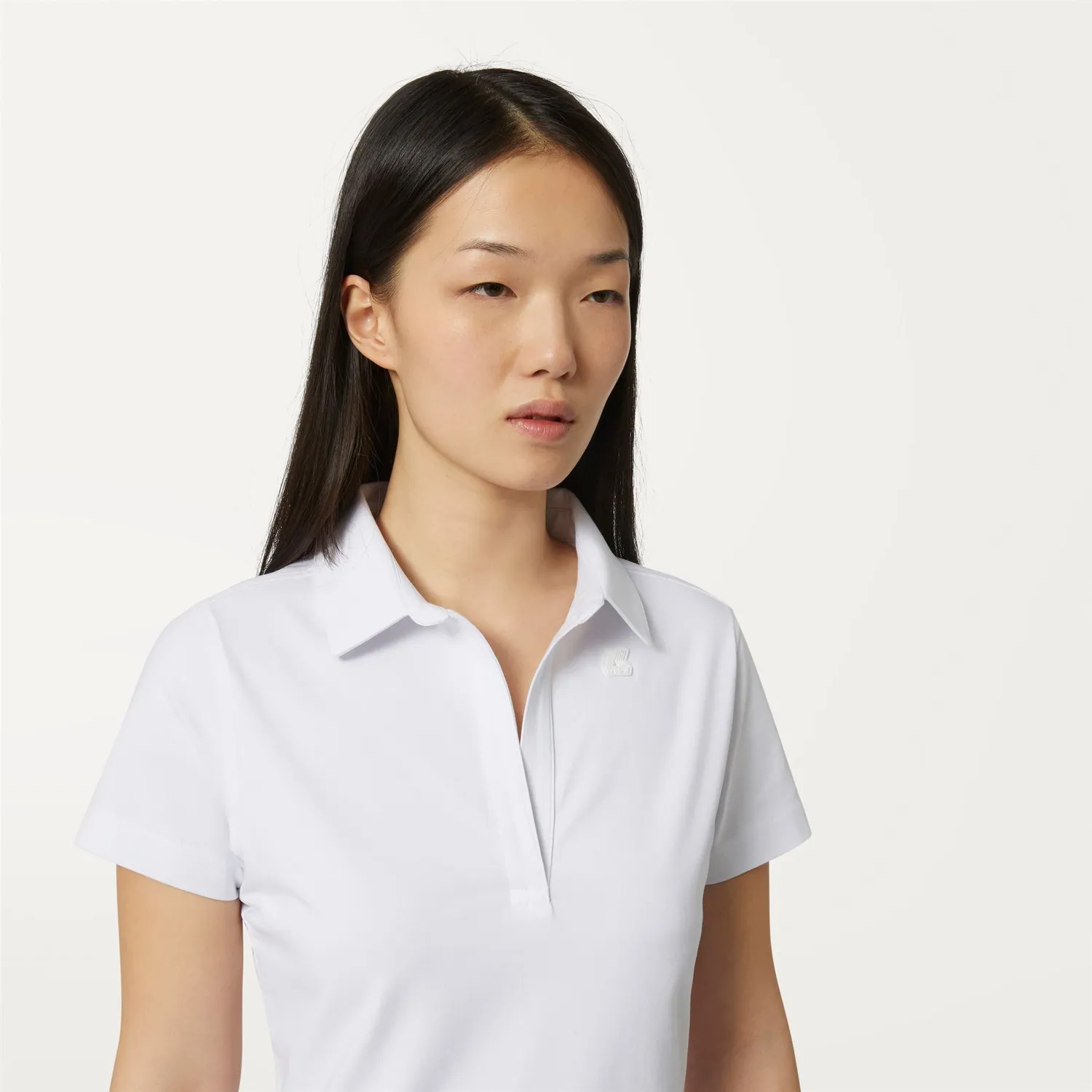 K-Way Charlette polo dama alb regular