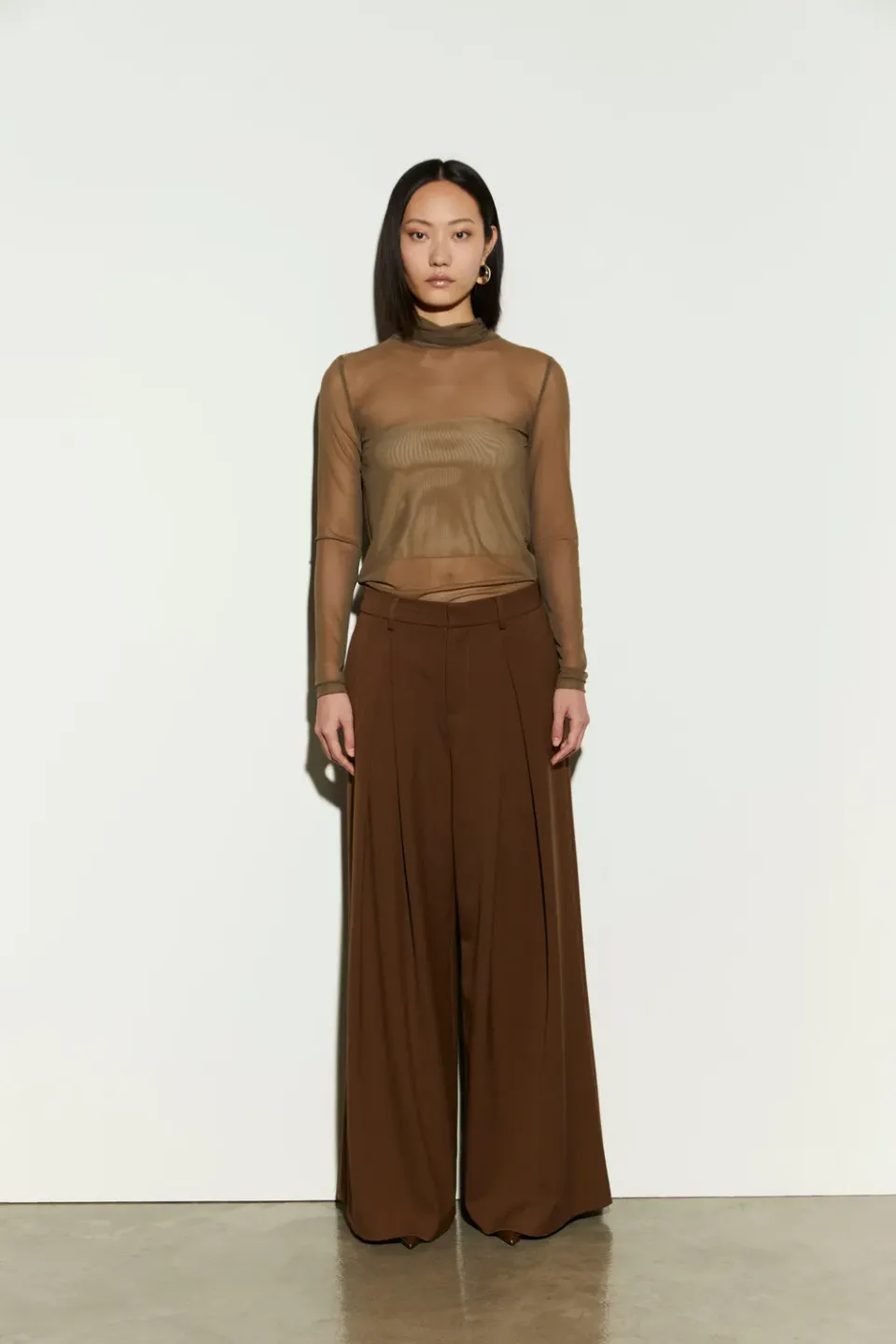 Isabelle Blanche pantaloni largi dark earth L