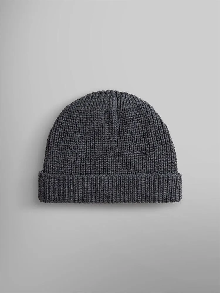 Alpha Industries Essential Watch Cap caciula charcoal lana