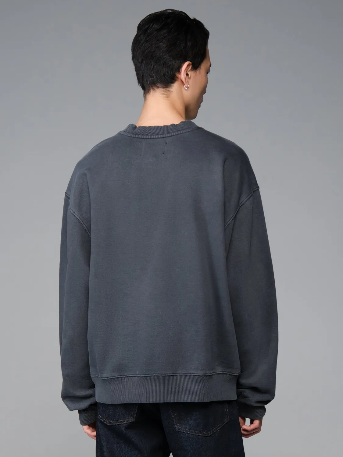 Alpha Industries Essential Crew Air Aux hanorac negru bumbac