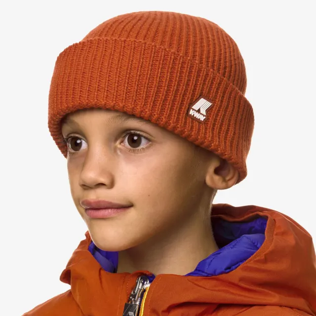 K-Way P. Brice Cardigan Stitch căciulă copii Orange Pumpkin