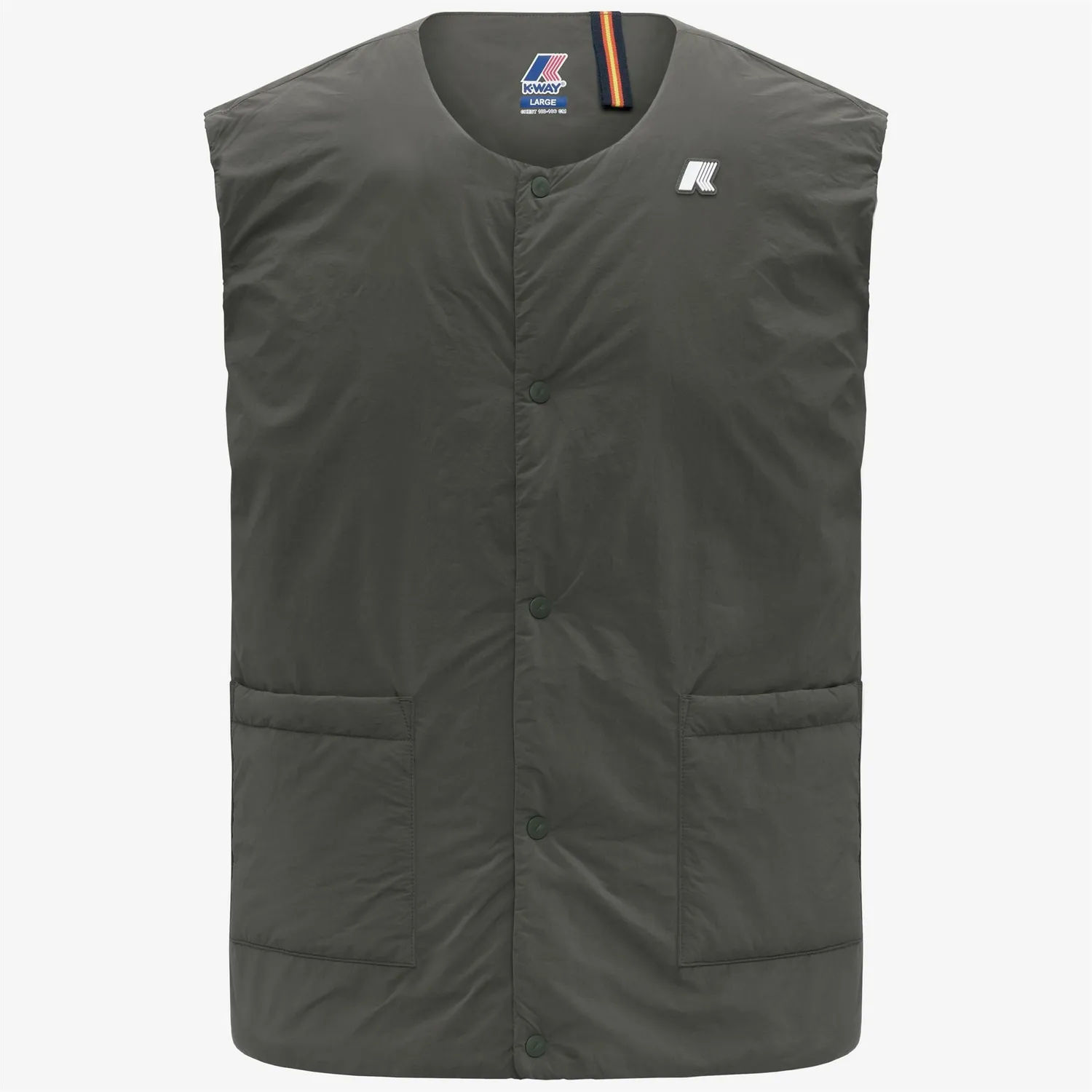 K-Way Valty Plain Warm vesta barbati verde Primaloft