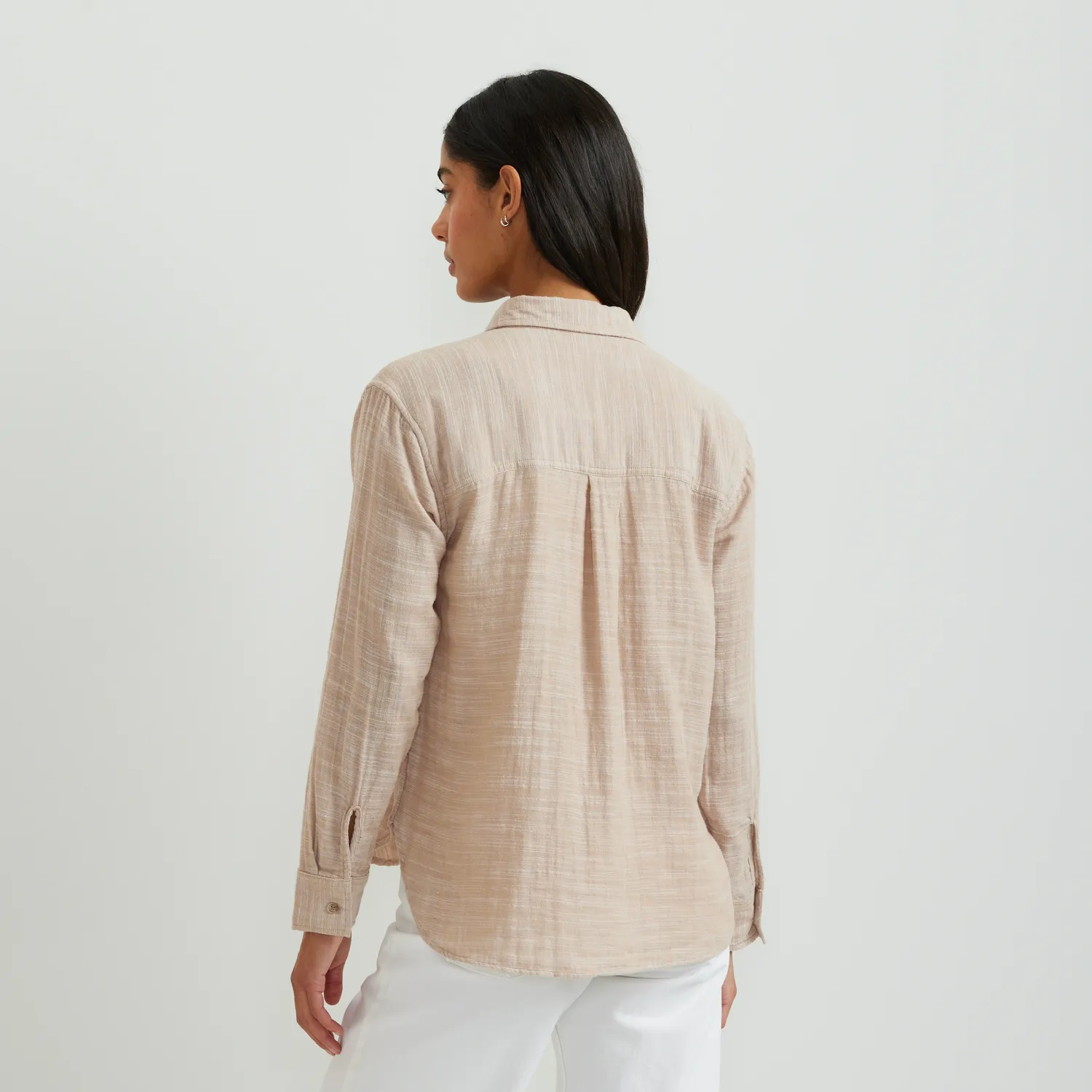 Eddie Bauer Cotton Slub camasa Vintage Rose bumbac
