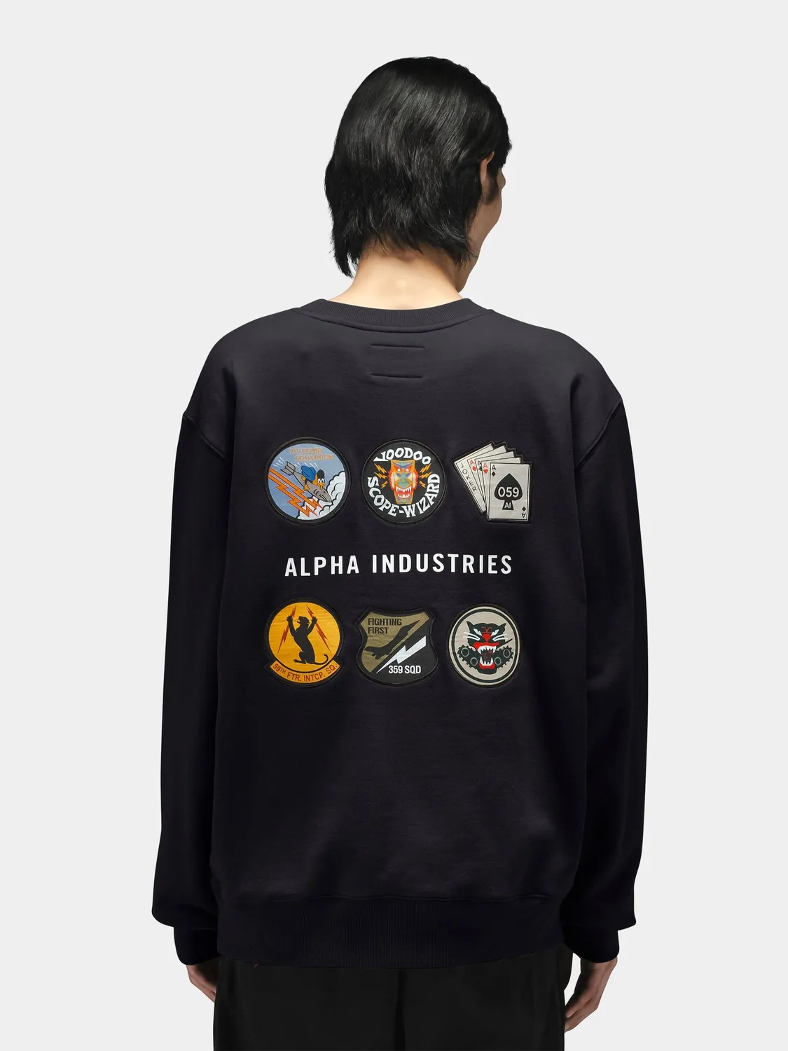 Alpha Industries Patched bluzon negru bumbac