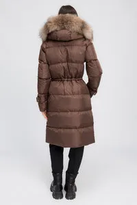 Mareus Mocha Glow 456 parka dama Mocha vatelina gluga